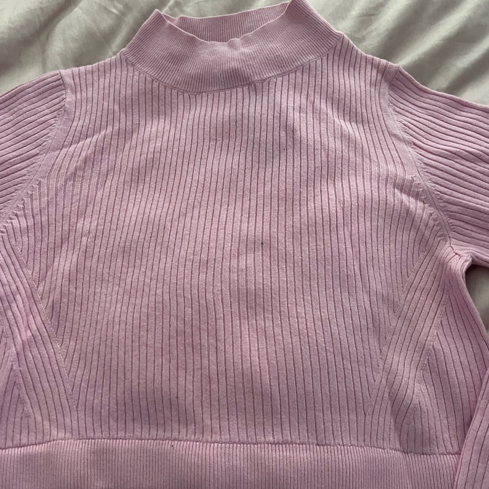 Wild Fable Light Pink Ribbed Turtleneck Sweater